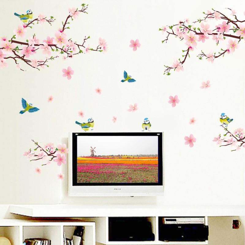 Decal dán tường Cành hoa đào - Tết 04