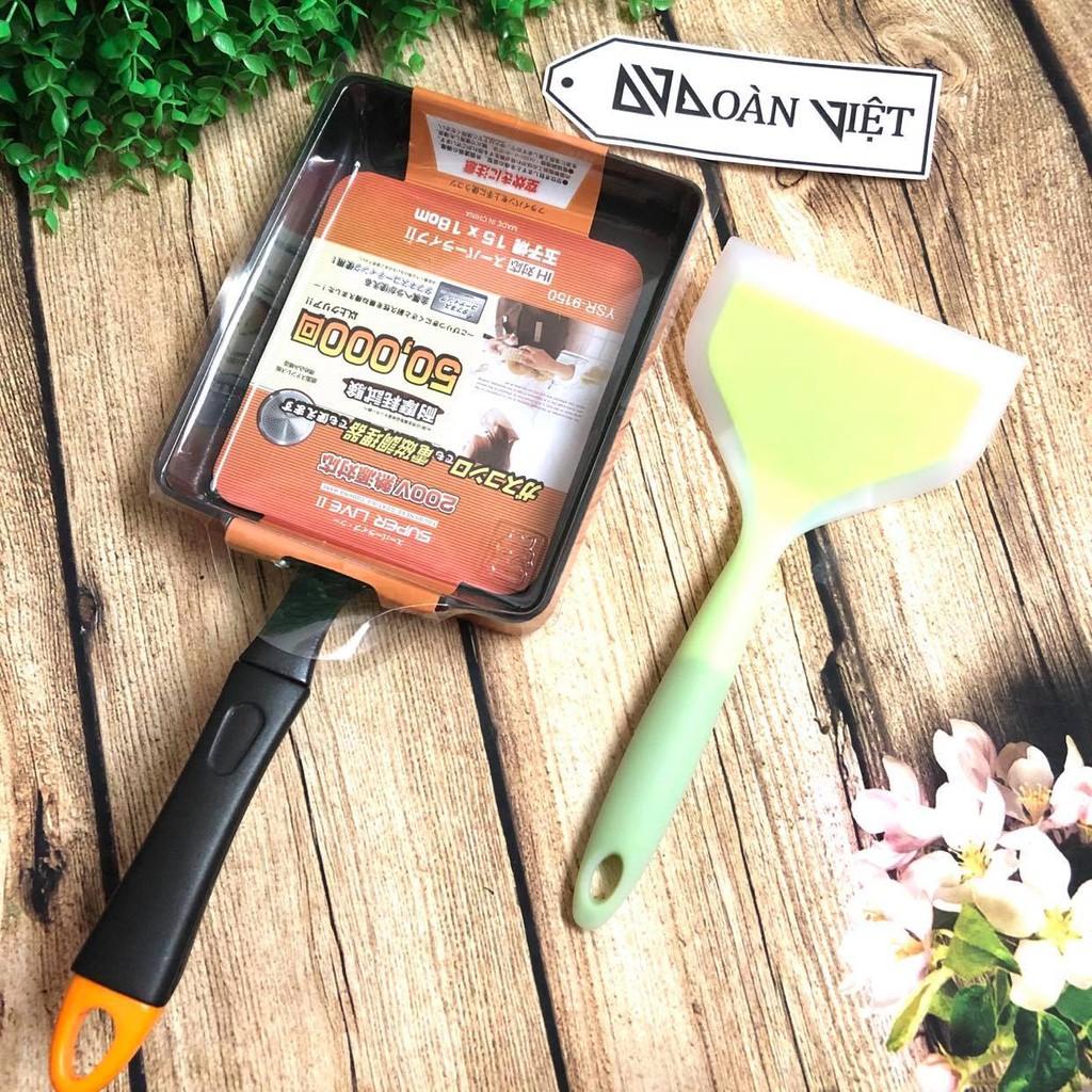 Chảo chống dính  + Sạn Silicon cao cấp - Sử dụng cho mọi loại bếp - CHảo 37cm