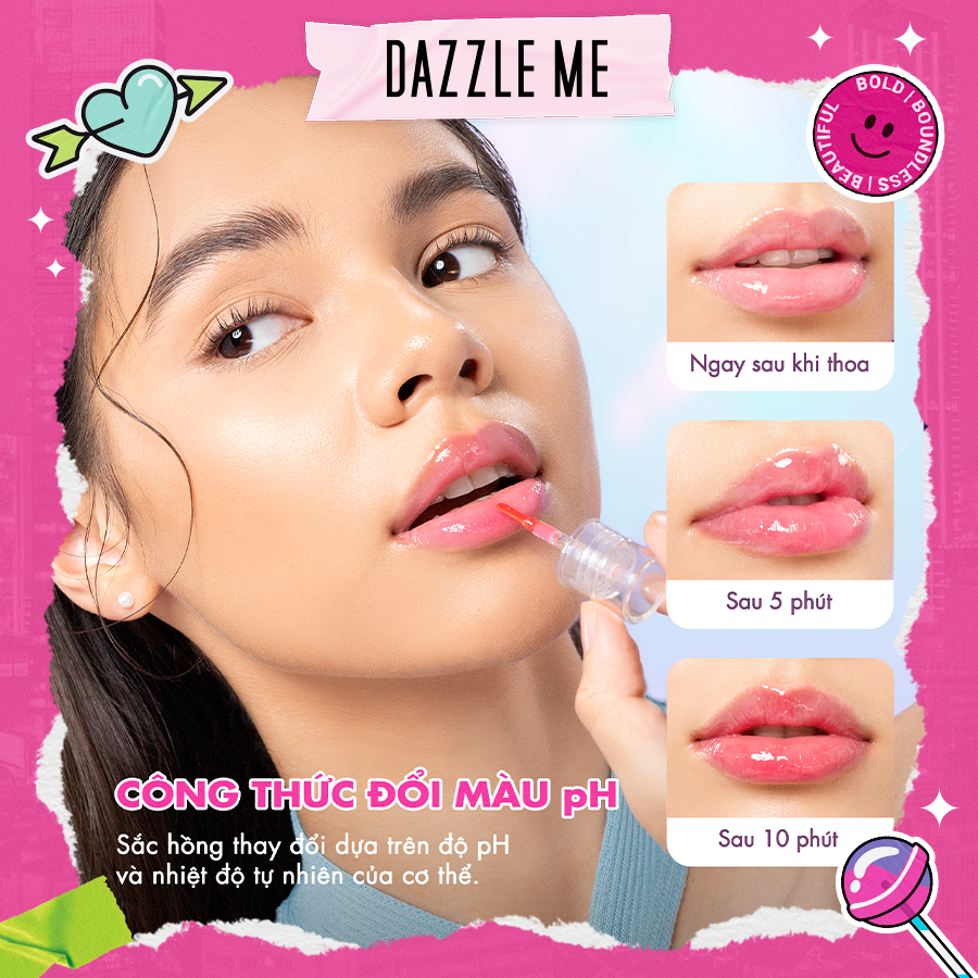 DAZZLE ME Serum Dưỡng Môi Lip Serum 24/7 Dưỡng Ẩm, Làm Mềm Môi Wonderfullip Serum 2.5g