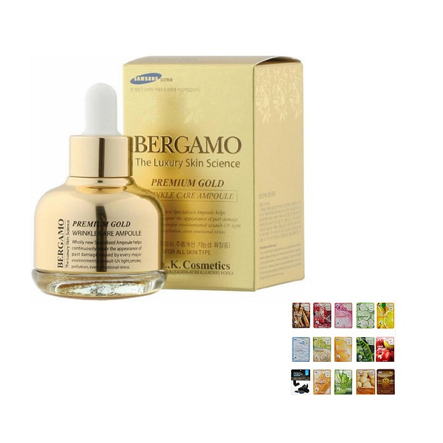 BERGAMO PREMIUM GOLD WRINKLE CARE AMPOULE + TẶNG KÈM MASK 3W BẤT KỲ