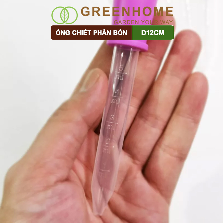 Ống chiết phân bón dạng nước, D12cm, có vạch định lượng 5ml, màu ngẫu nhiên |Greenhome