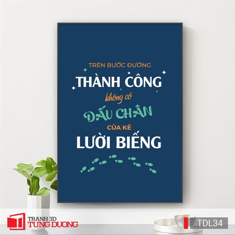 Tranh treo tường động lực văn phòng câu nói slogan truyền cảm hứng, tranh canvas trang trí DL22