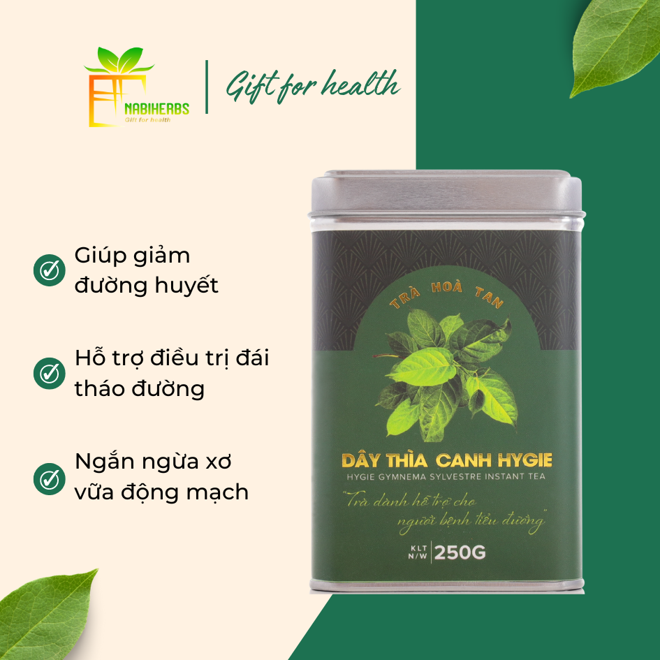 Trà Dây Thìa Canh Hygie - Dành cho người tiểu đường - béo phì - cao huyết áp