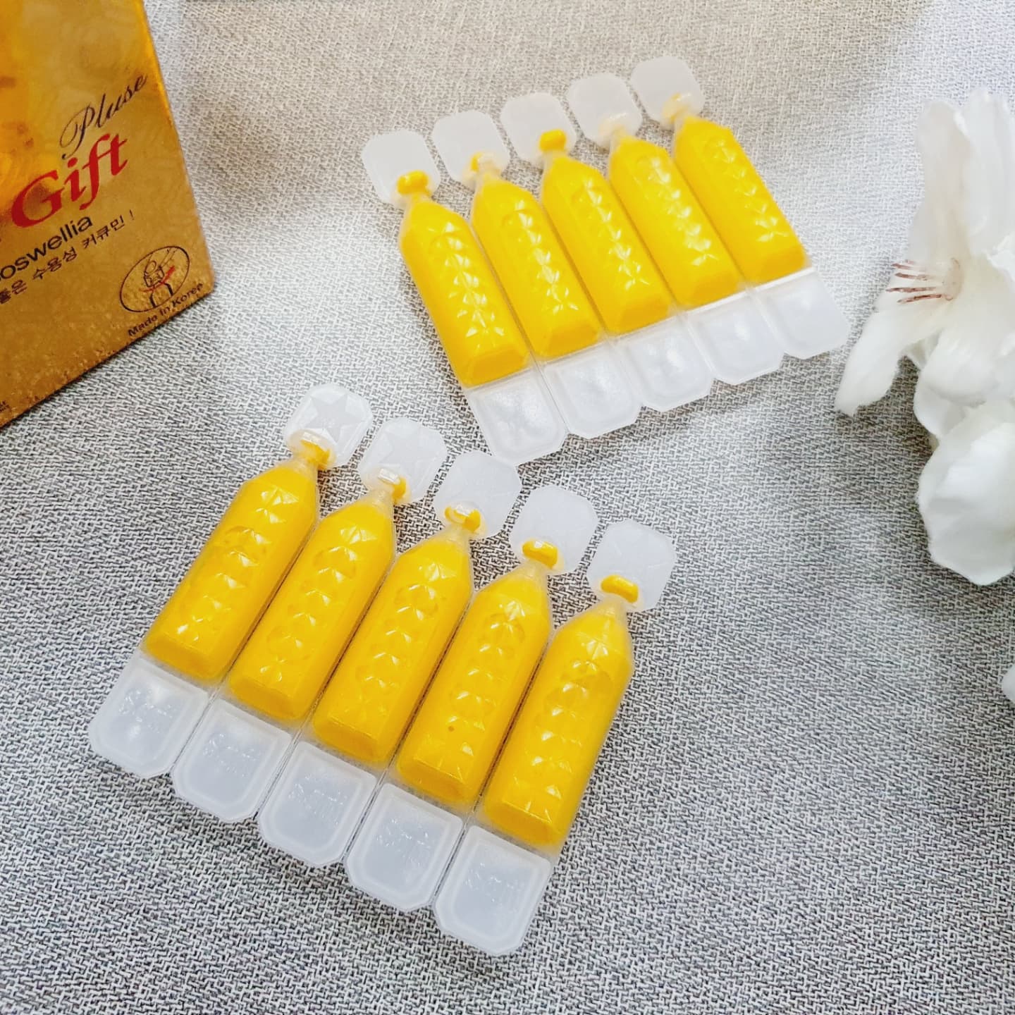 Tinh Nghệ Nano Golden Gift Plus  Hàn Quốc hộp 60 tuýp cho người dạ dày, phụ nữ trước và sau sinh làm đẹp - 2 tháng