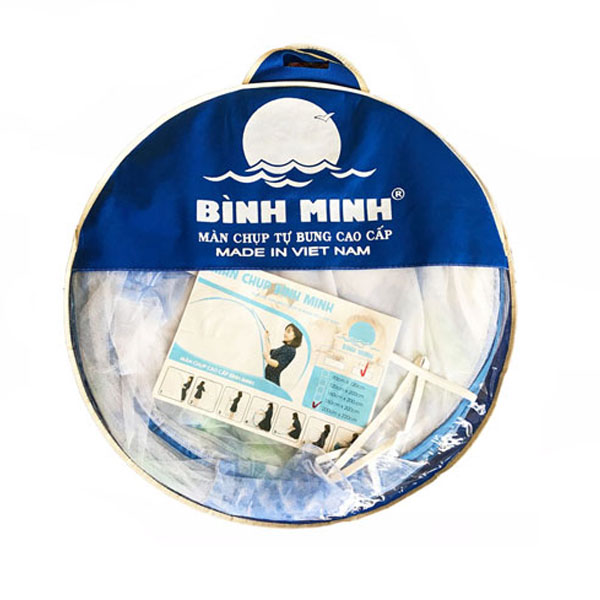 Màn chụp tự bung chống muỗi BÌNH MINH loại Đỉnh Rộng 2 cửa - 1m6 x 2m