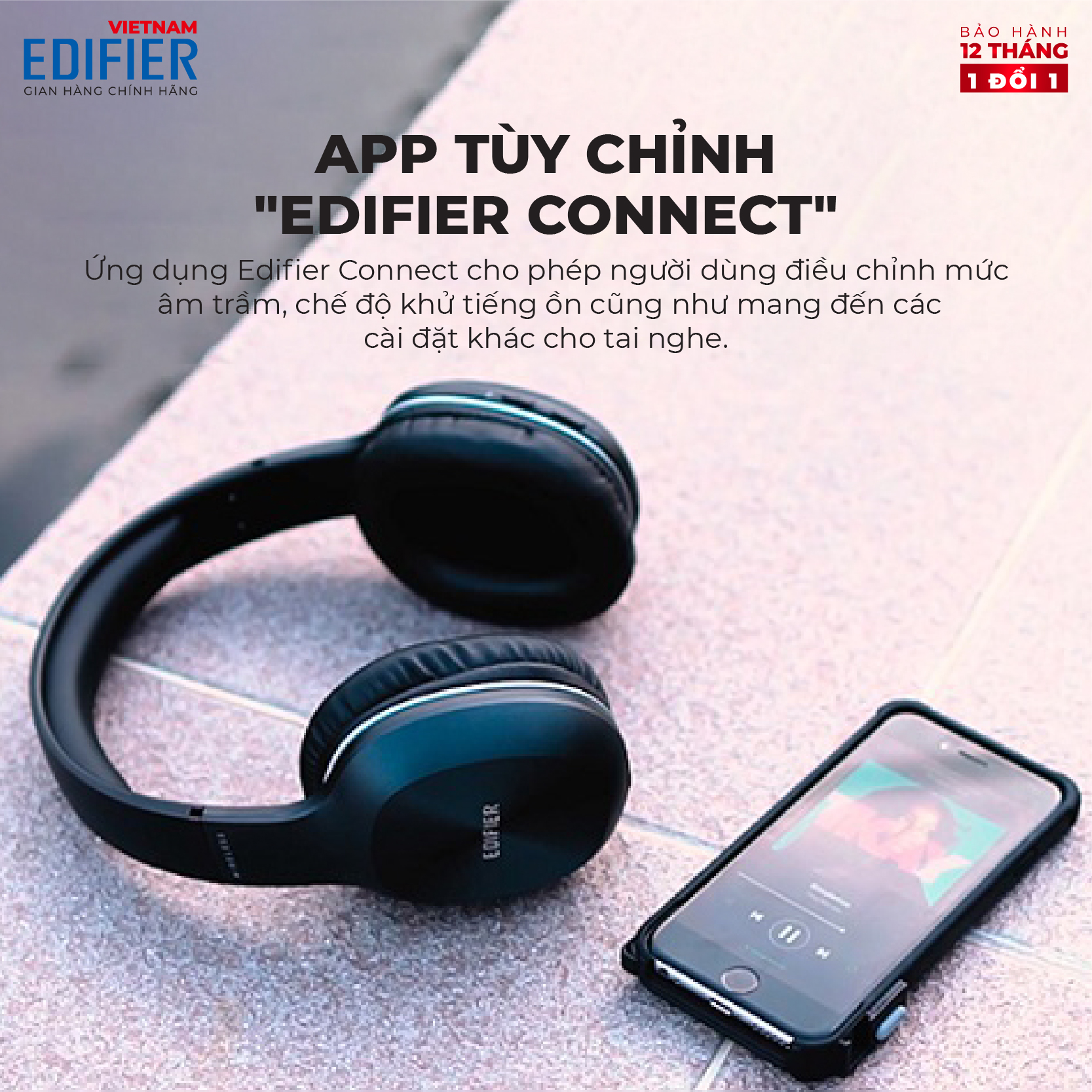 Tai nghe Bluetooth 5.1 thể thao EDIFIER W800BT Plus Chống ồn - Hàng chính hãng