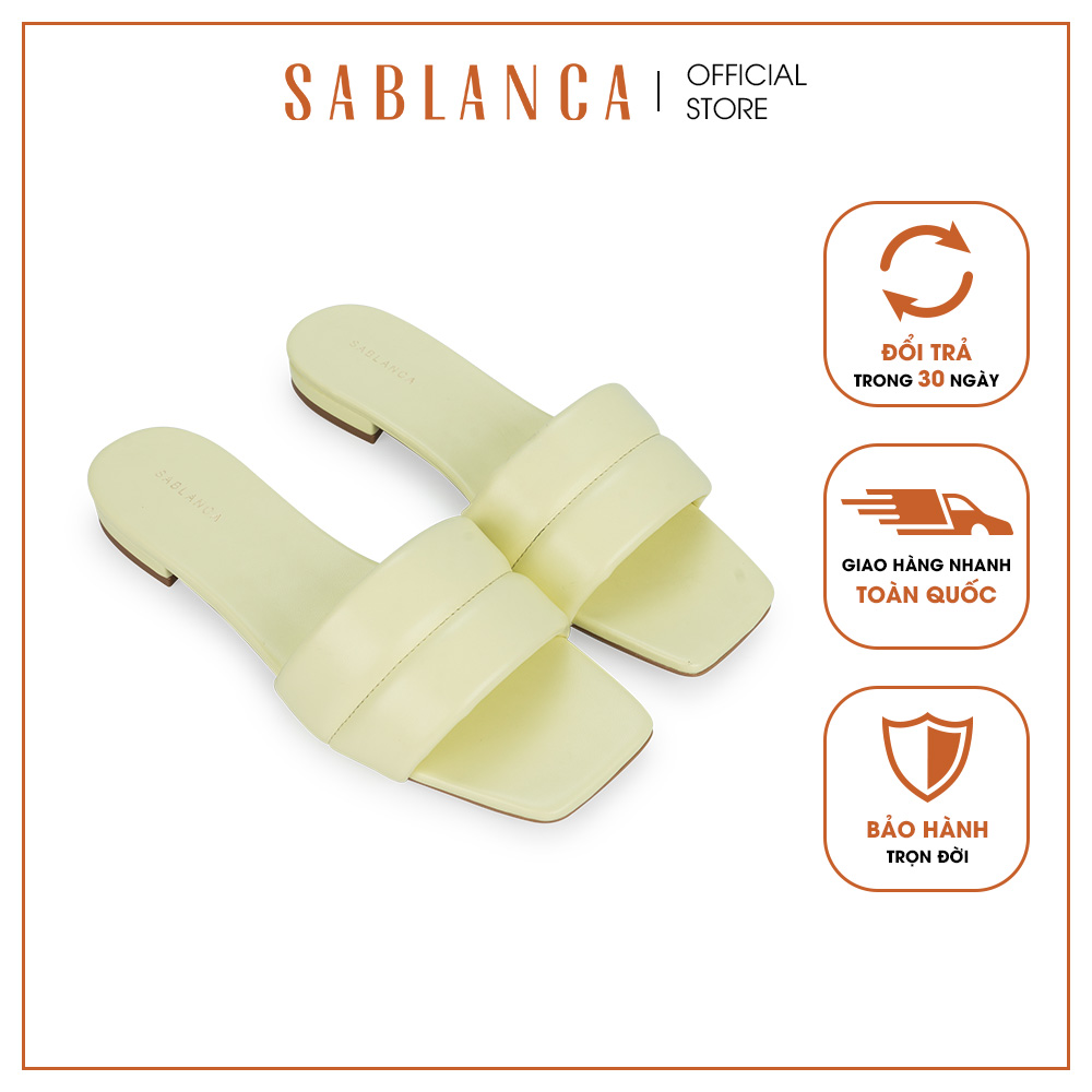 SABLANCA Dép xẹp chần bông quai ngang DX0068