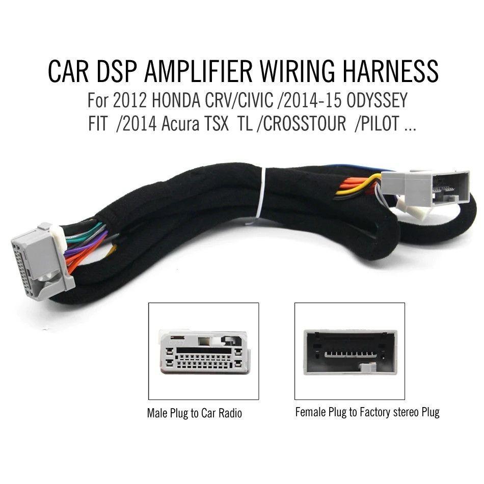DÂY CẮM AMPLY/DSP, KẾT NỐI ĐẦU NGUYÊN BẢN CHO XE Ô TÔ HONDA ACCORD, ODYSSEY, CIVIC, CRV, FIT, CHUẨN PLUG AND PLAY