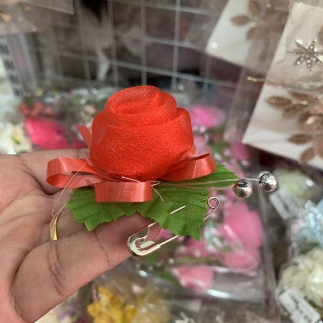 Hoa cài Áo voan hộp 40c