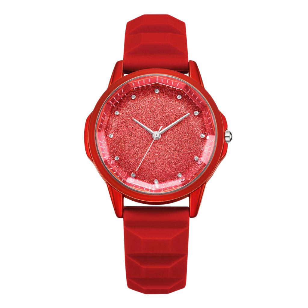 Elegant Sports Quartz Watch Fashion Casual Business Wristwatch Ladies Girls Dress Wristwatch with Rubber Band