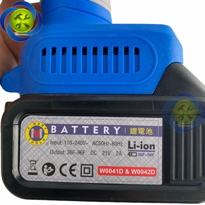 Máy mài góc không chổi than dùng Pin 21V C-MART W0042