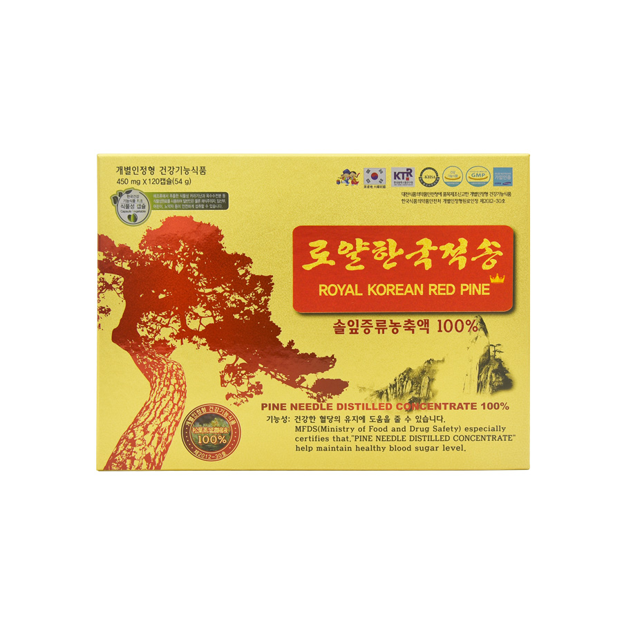COMBO TInh dầu thông đỏ Royal Korean Red Pine 120 viên TẶNG 01 hộp 30 gói Hồng sâm baby cho trẻ 6-13 tuổi Daedong Korea Ginseng