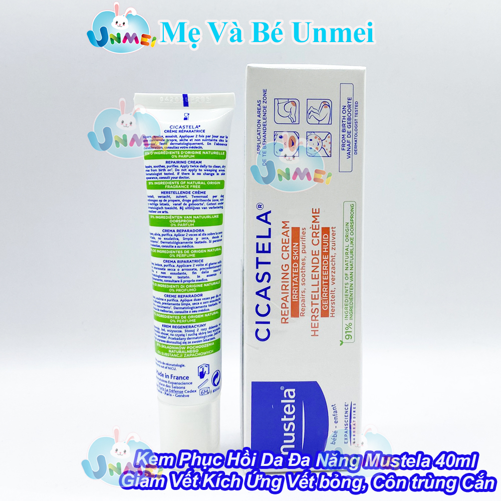 Kem Phục Hồi Da Đa Năng Mustela Cicastela Repairing Cream 40ml Dành Cho Bé Từ Sơ Sinh Và Trẻ Em