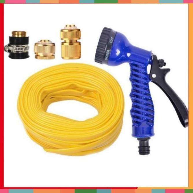 Bộ dây tăng áp 3 lần vòi xịt nước rửa xe, tưới cây loại 15m 206843