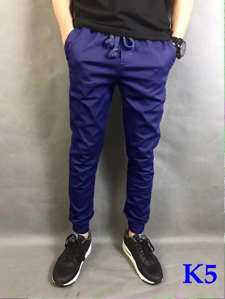 Quần jogger kaki co giãn khóa zip, đủ size, đủ màu