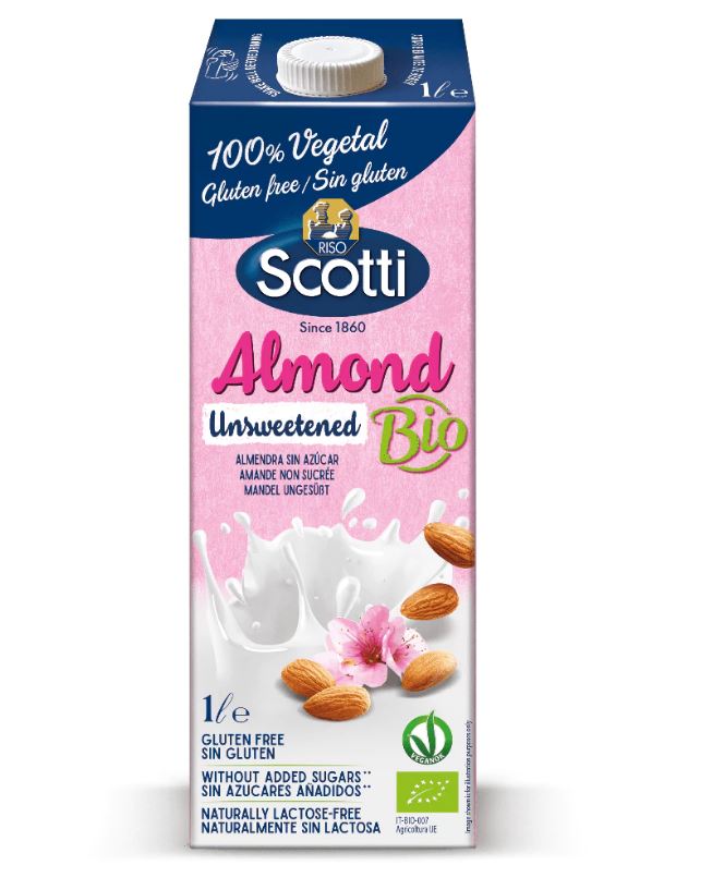 Date 23/2/25  Sữa Hạnh Nhân Hữu Cơ Không Đường Riso Scotti - BIO Unsweetened Almond Drink -Hộp 1L