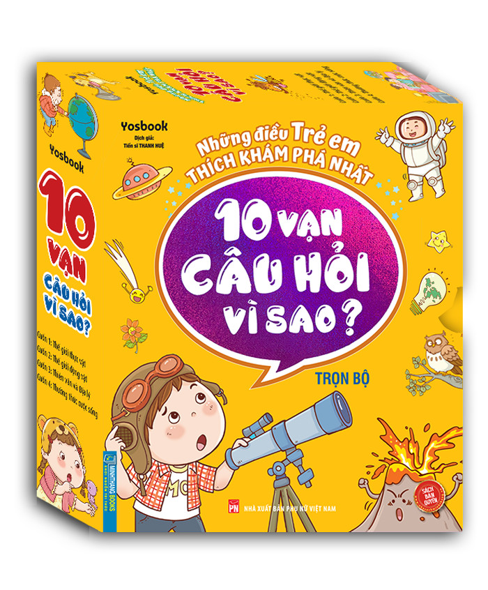 Hộp Những điều trẻ em thích khám phá nhất - 10 vạn câu hỏi vì sao ? trọn bộ 4 cuốn