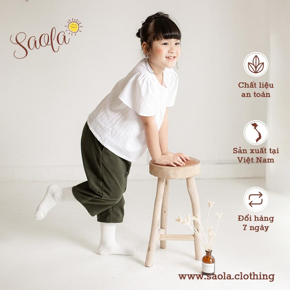 Quần Lửng Nhung Tăm Xếp Ly Có Túi Trước - ULA PANTS - PCD001 - SAOLA CLOTHING