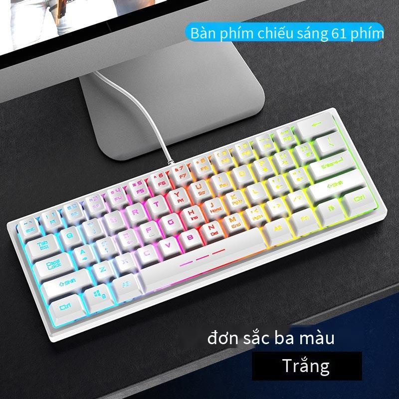 Giá thấp nhất FV-61 cảm giác cơ bàn phím 61 ký tự phím RGB phát sáng máy tính có dây máy tính để bàn máy tính xách tay chơi game
