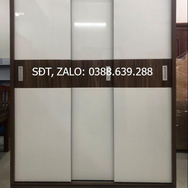 Tủ áo cửa lùa mdf phủ melamin.hàng nhập khẩu ngang 1m6 cao 2m sau 60
