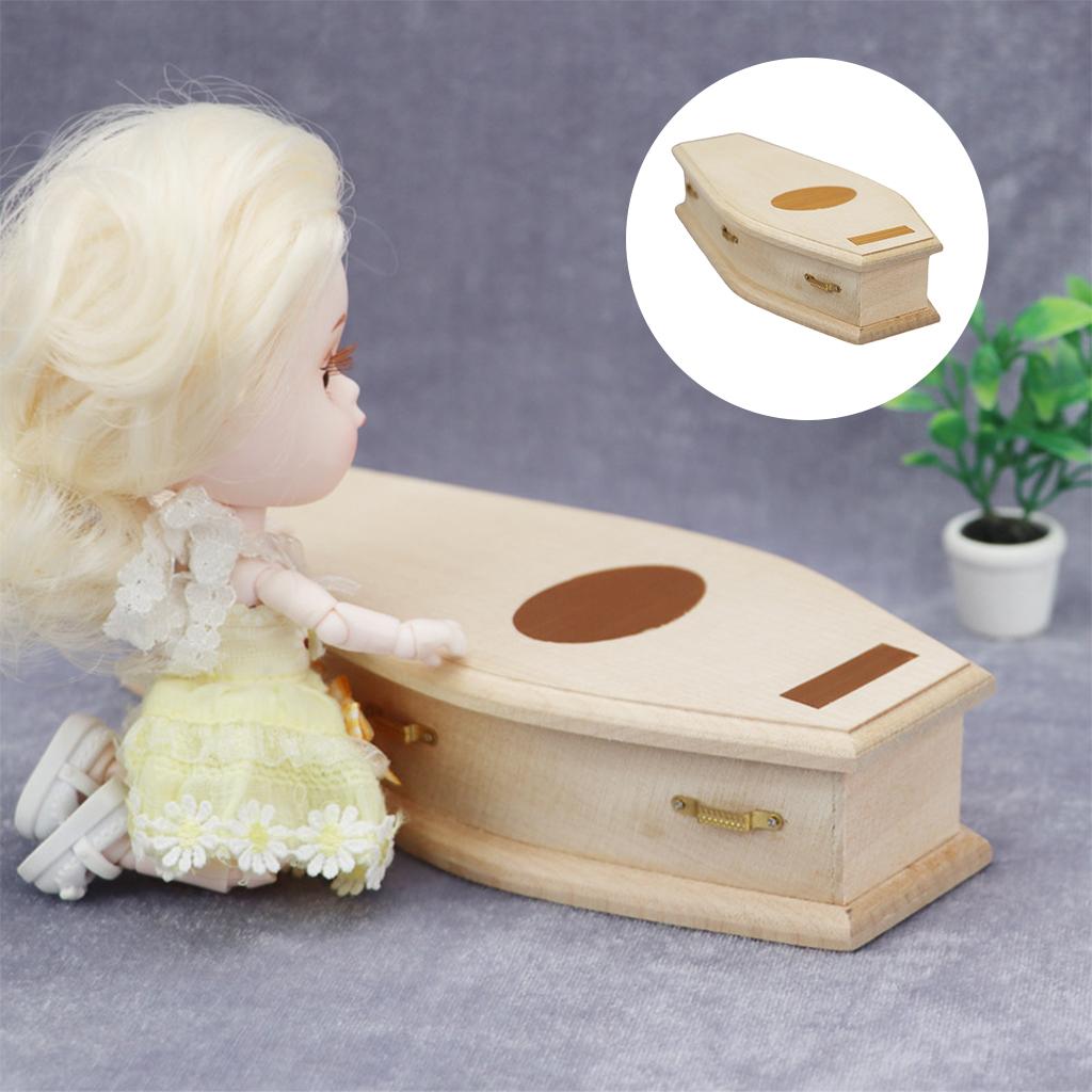 3x 1:12 Scale Dollhouse Miniature Casket Simulation Model Baby Doll Decor