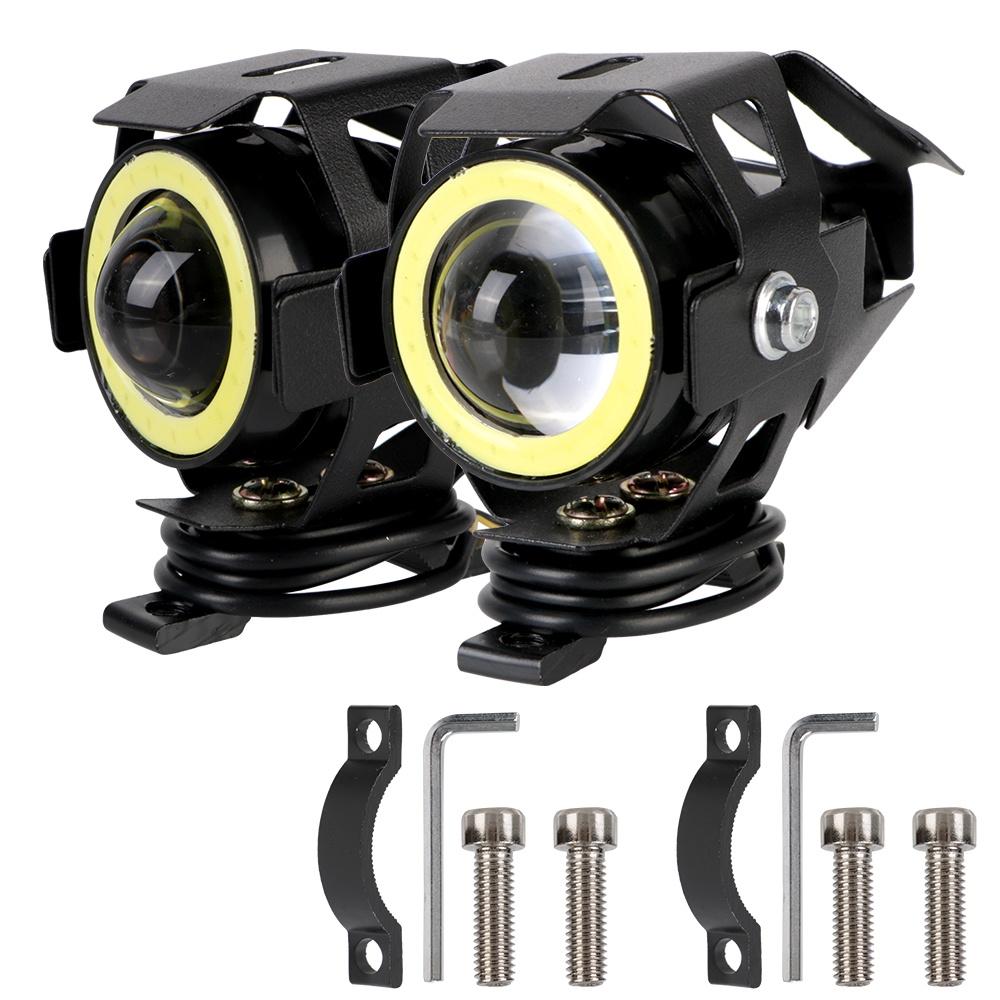 Set 2 đèn pha bóng LED DRL 12V Mini U5 chuyên dụng cho xe mô tô