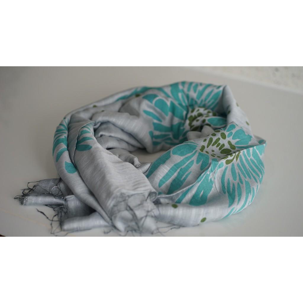 Khăn lụa, Khăn tơ tằm dệt tại Việt Nam, nhuộm màu An toàn, thương hiệu Óng silk, Mã K33I