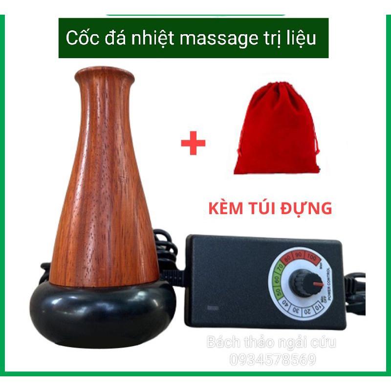 Massage đá nóng bằng điện.Cốc Nhiệt Đá Massage Body, Cốc Đá Nóng Đả Thông Kinh Lạc