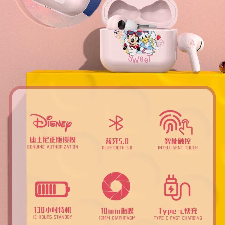 DISNEY Tai Nghe Thể Thao Không Dây Bluetooth 5.0 2022 TWS Hình Chuột Mickey