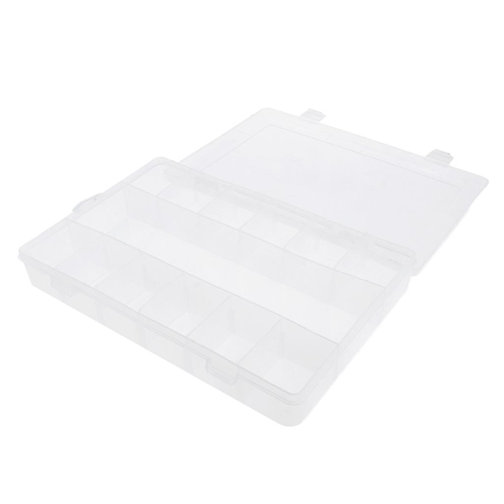 13 Grids Empty Box Jewelry Ring Beads Clear Gift Box Storage Container Case