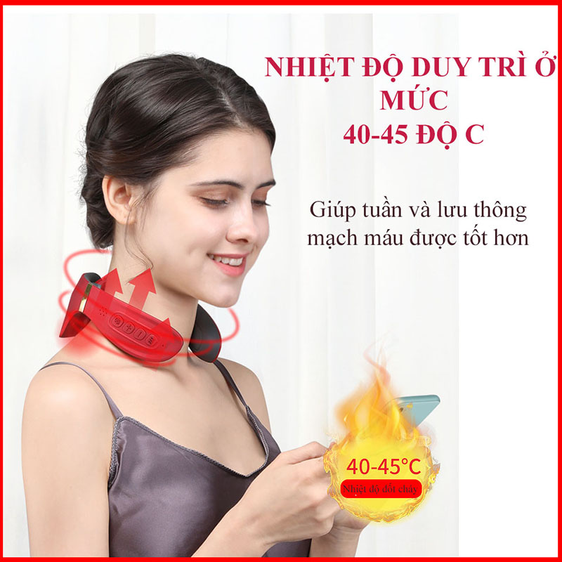 Máy Massage Cổ Vai Gáy GJ-6688 12 Đầu Mát Xa Điện Cực - Thiết bị Matxa