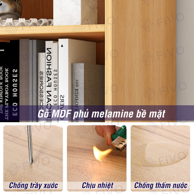 Bàn Làm Việc Gỗ Lắp Ráp Đa Năng Thương Hiệu FIVO FD01 Mang Đến Không Gian Làm Việc, Học Tập Hiện Đại, Tiện Lợi (Full trắng)