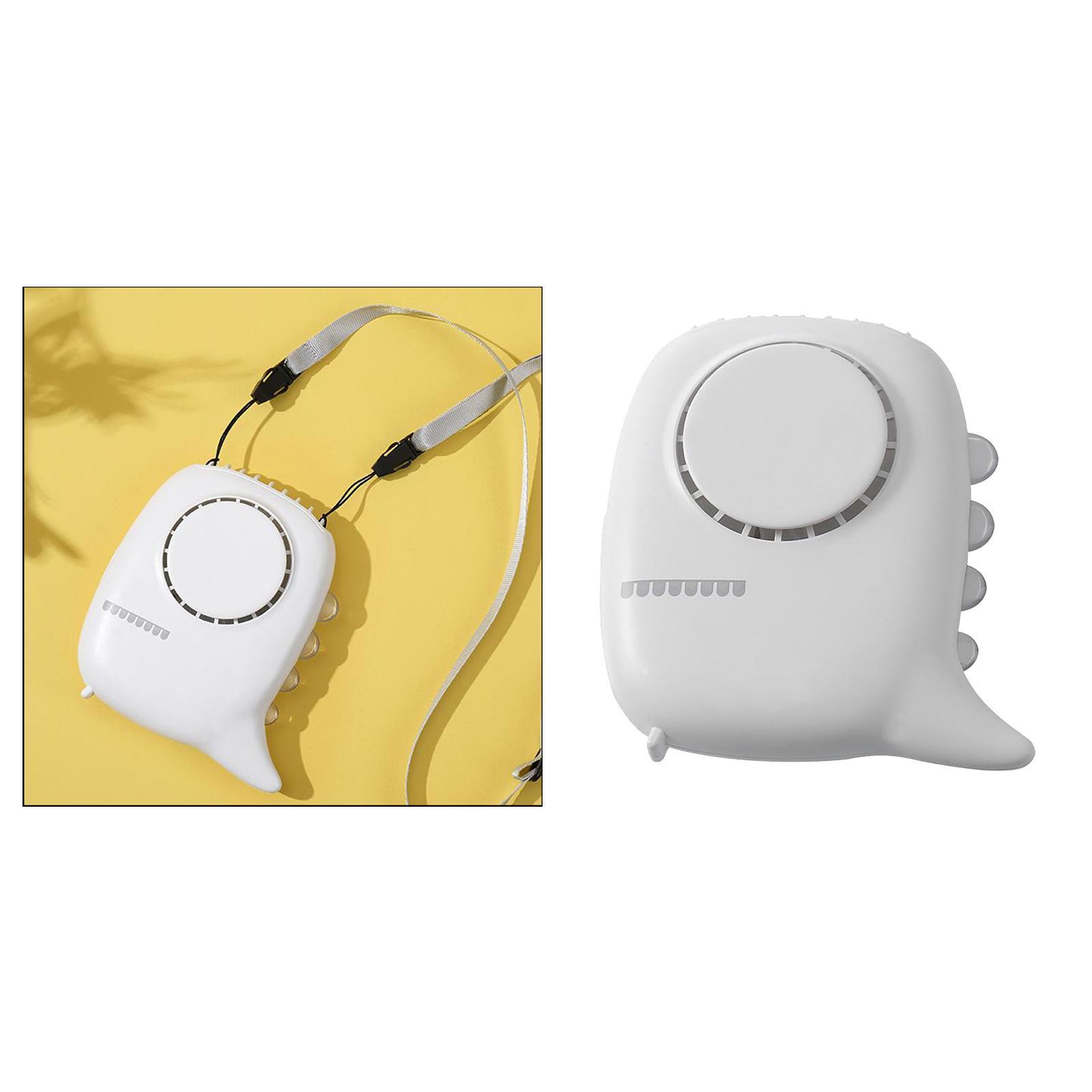 Portable USB Rechargeable Neckband Lazy Neck Hanging Cooling White