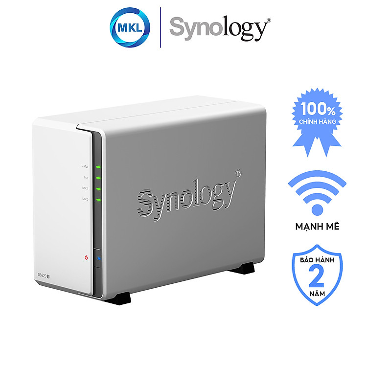 Combo Thiết bị lưu trữ NAS Synology DS220J kèm 2 Ổ cứng NAS N300 4TB   - Hàng chính hãng