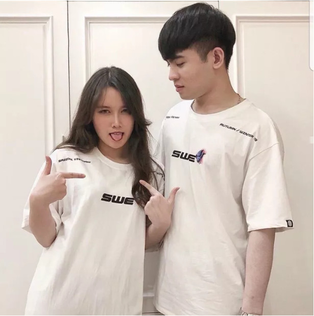 Áo thun in tay lỡ nữ phông form rộng dáng Unisex - Ulzzang mặc cặp, nhóm, lớp hình BƯỚM SWE BUTTERFLY