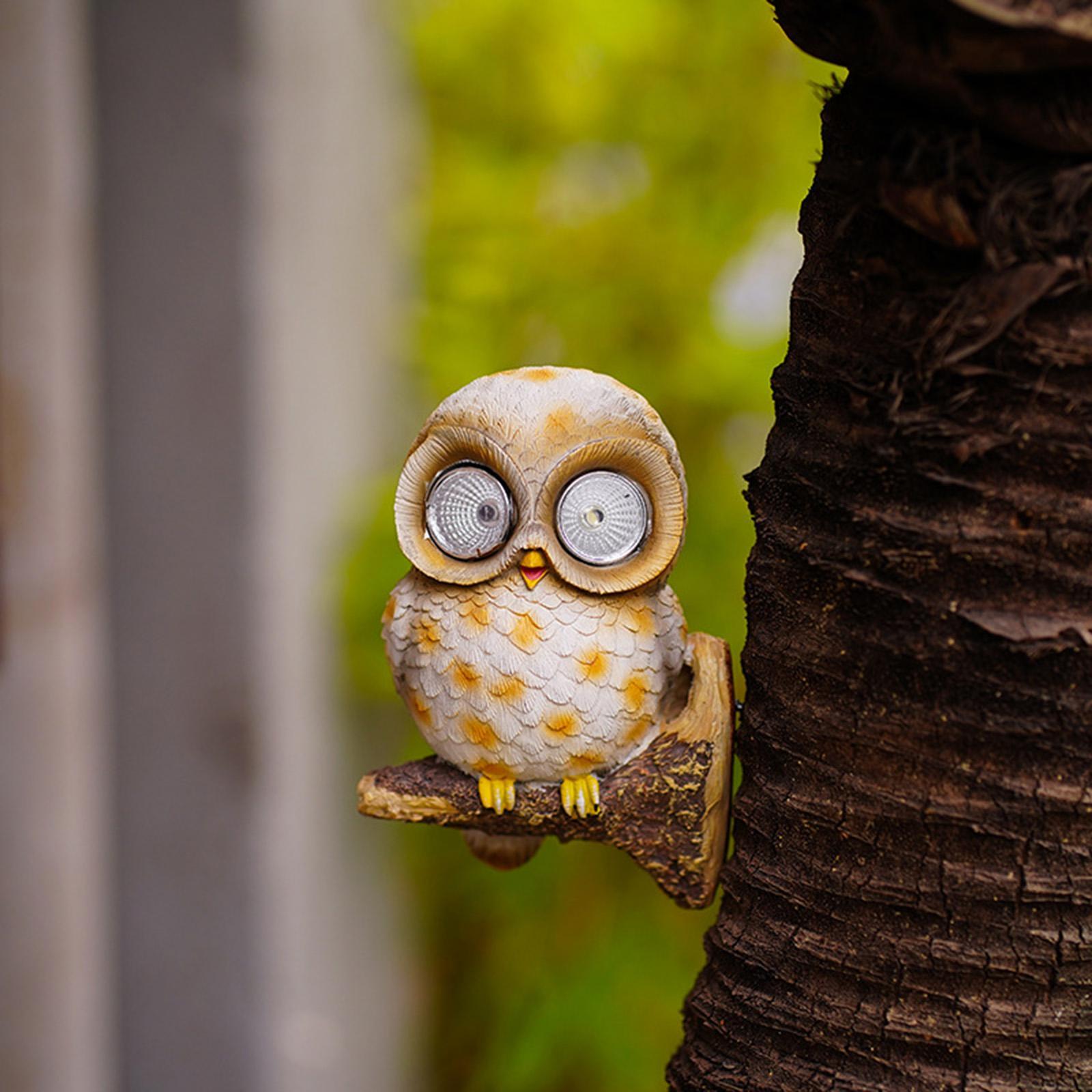 Owl Solar Lights Simulation Animals Solar Lights Lamp Landscape Lights LED Owl Shaped Waterproof Light for Yard Pathway Porch