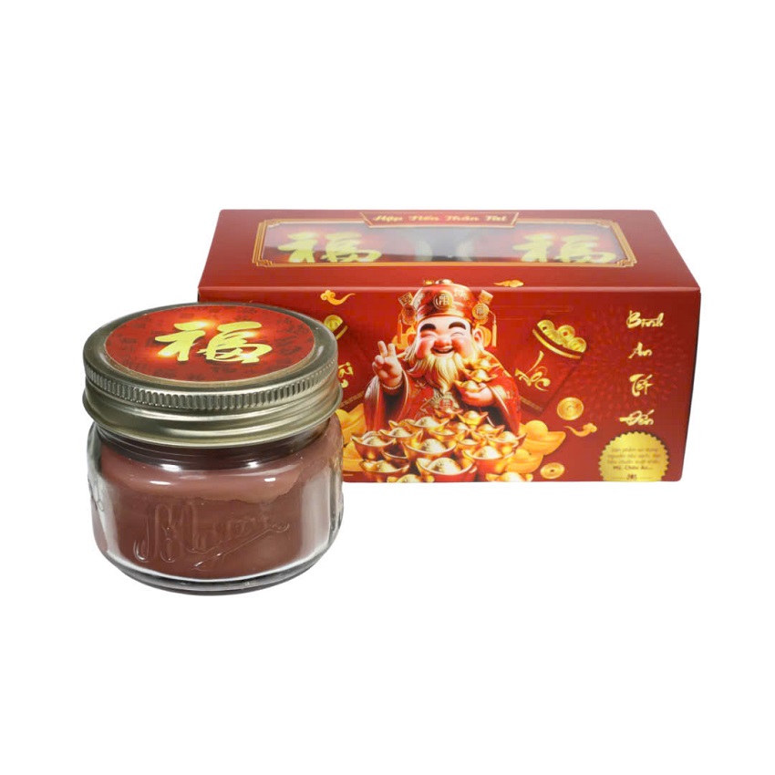 Hộp nến THẦN TÀI - Nến thơm Eden Candle FTRAMART EDC0795 (2 hũ 85gr), thích hợp làm quà tặng, dùng trong thờ cúng