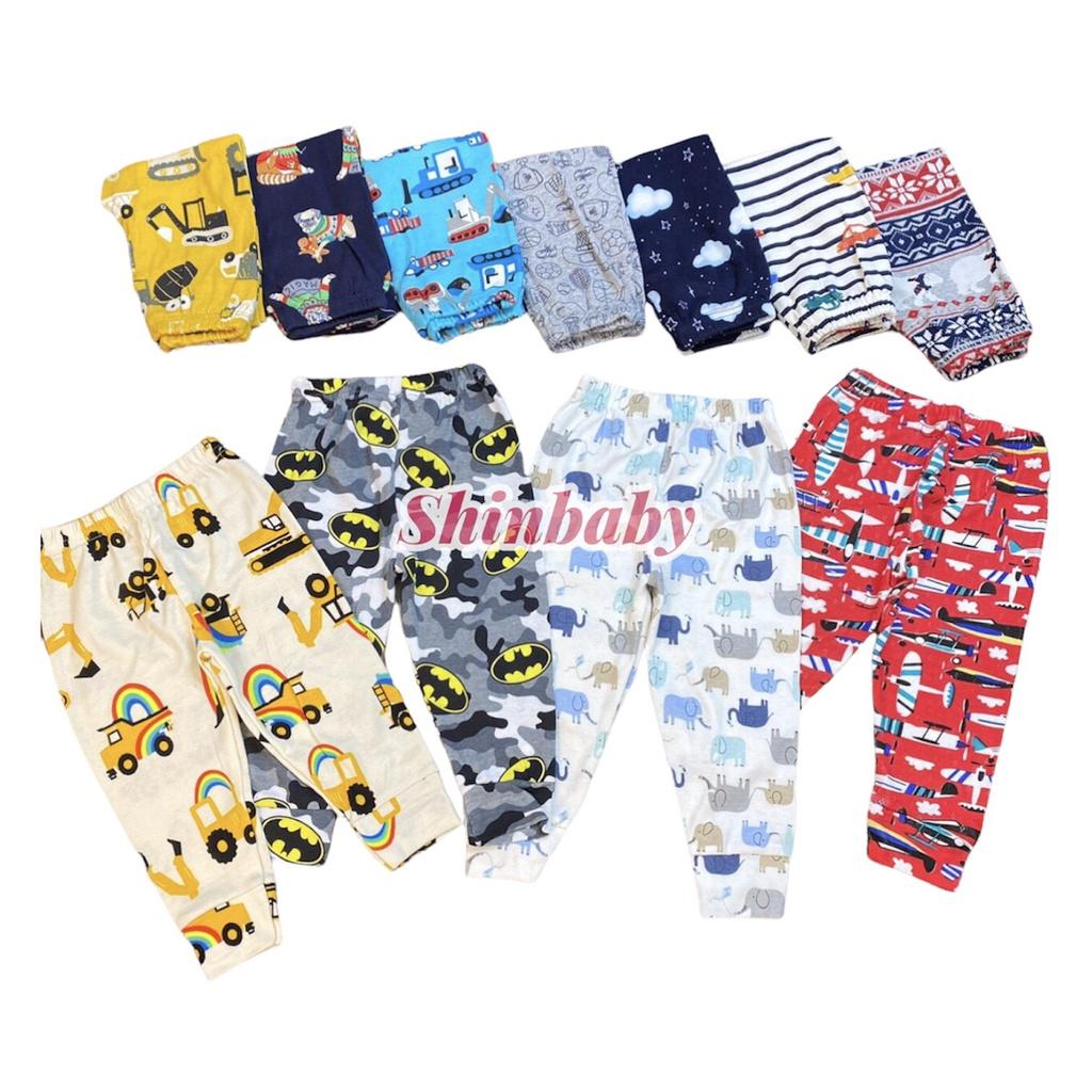 Set 5 quần dài chục cho bé họa tiết dễ thương, chất vải cotton xuất mát mịn co giãn thoải mái