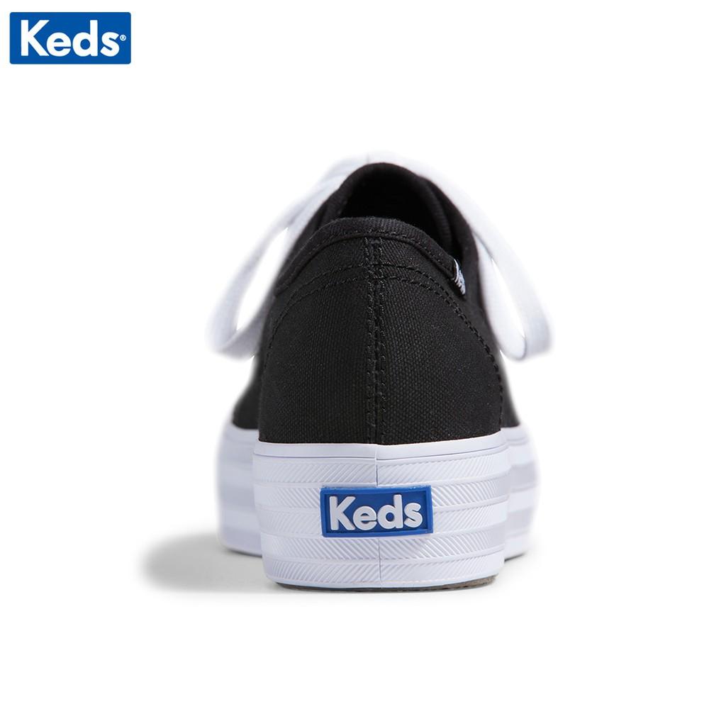 Giày Keds Nữ - Triple Kick Canvas Blk/White - KD057309