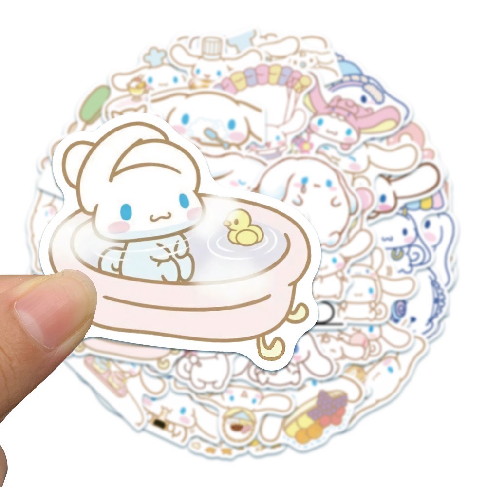 Set 50 Sticker Trang Trí Hình Chú Chó Cinnamon Đáng Yêu