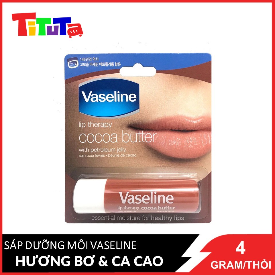 Sáp dưỡng môi Vaseline Hương bơ và cacao 4.8g