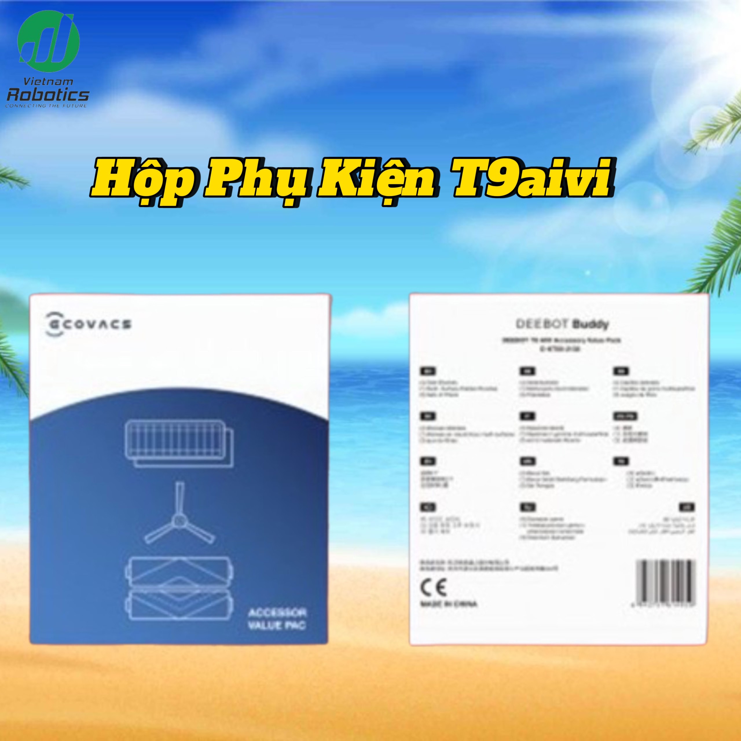 Hộp Phụ Kiện Ecovacs Deebot T9 AIVI - Hàng Chính Hãng - Bản quốc tế