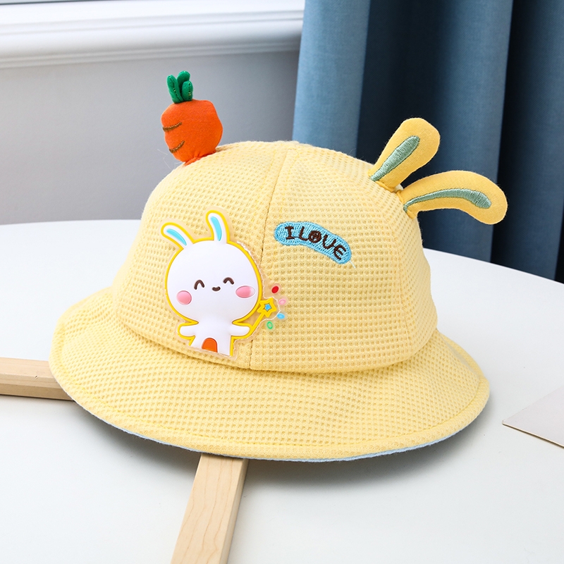 [KIDSALE] Mũ vành trẻ em hoạt hình thỏ cà rốt dễ thương êm nhẹ hút mồ hôi phù hợp mang đi học đi chơi NaHi ngochieu1111
