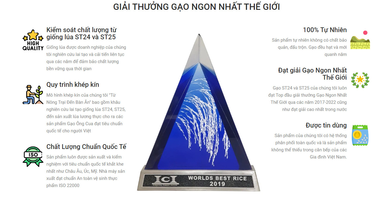 [Chính hãng] Gạo ST25 Sóc Trăng hiệu Ông Cua có mã QR (Túi 5Kg)