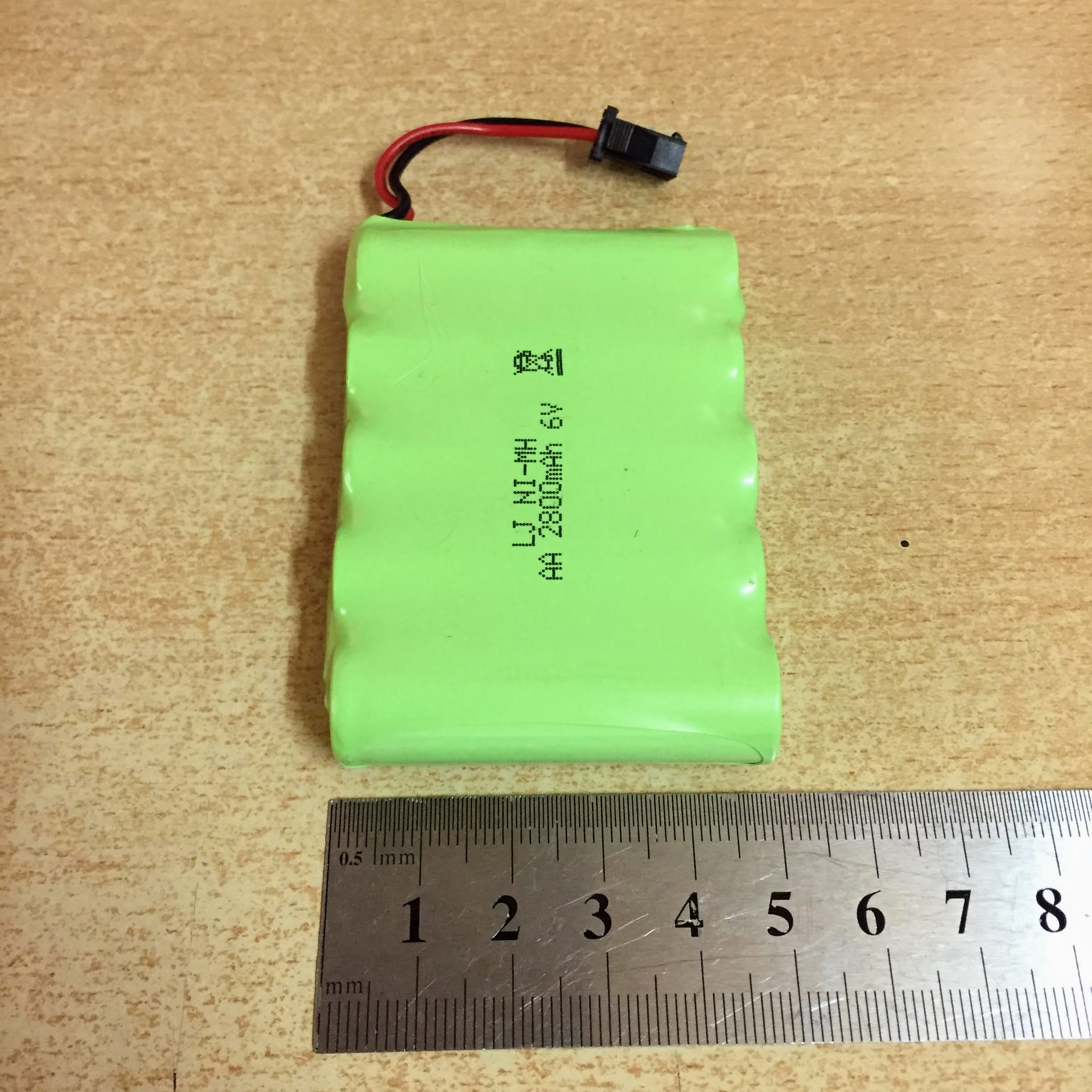 Pin sạc 6V dung lượng 2800mAh jack cắm SM càng cua đen