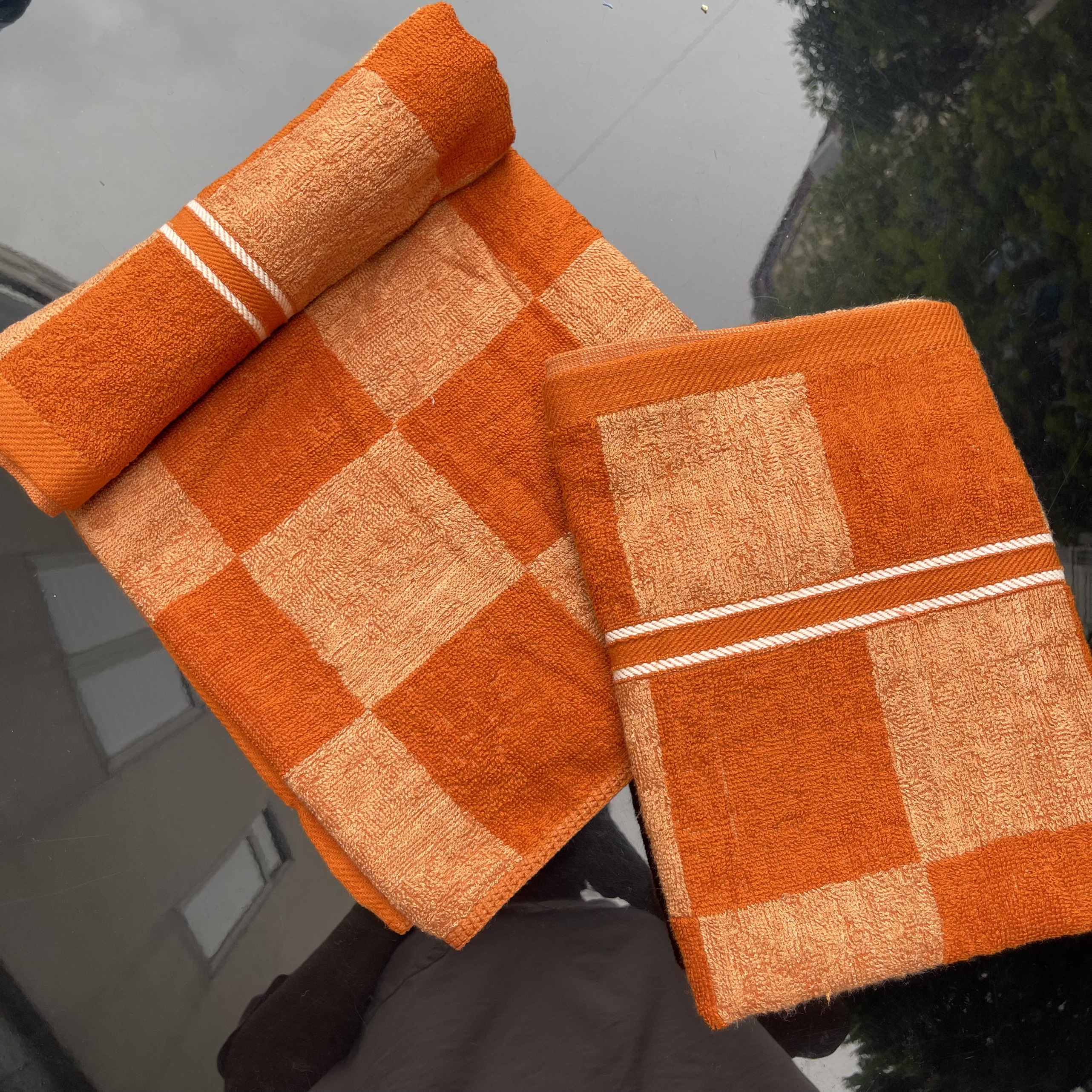 Khăn tắm kẻ Caro Tân Thịnh, KT 50x100cm