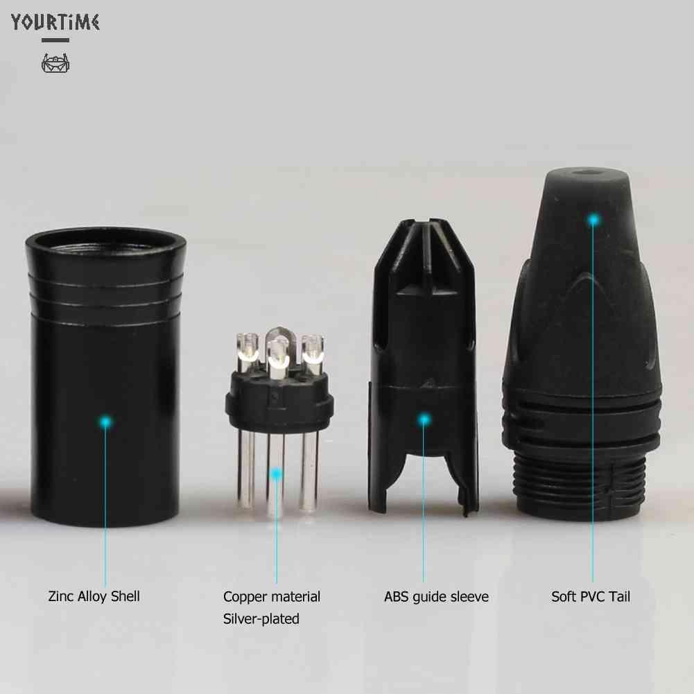 Set 10 Đầu Nối Dây Cáp Âm Thanh Microphone XLR 3Pin