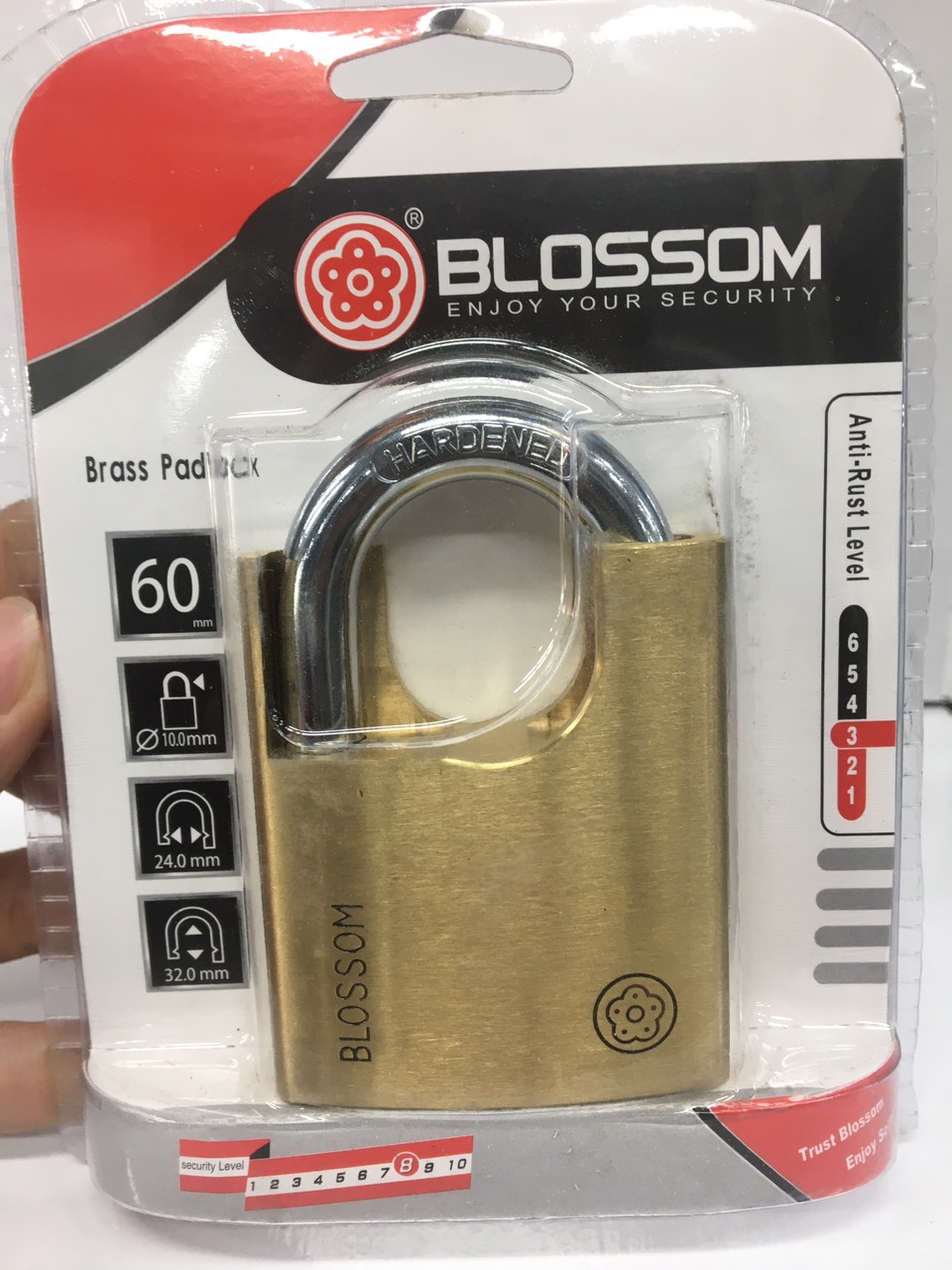 Ổ khóa chống cắt Blossom 60mm BC9660 - ổ khóa bấm