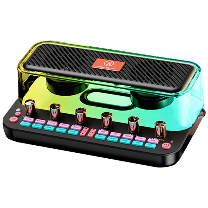 Loa bluetooth gợi cảm thiết bị phát sóng trực tiếp điện thoại di động máy tính trong nhà và ngoài trời Bluetooth ghi âm karaoke speake Màu sắc: card âm thanh đơn sắc