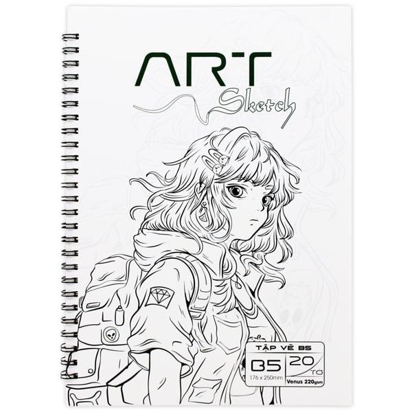 Tập Vẽ Lò Xo Art Sketch B5 - 40 Trang 220 - The Sun 01